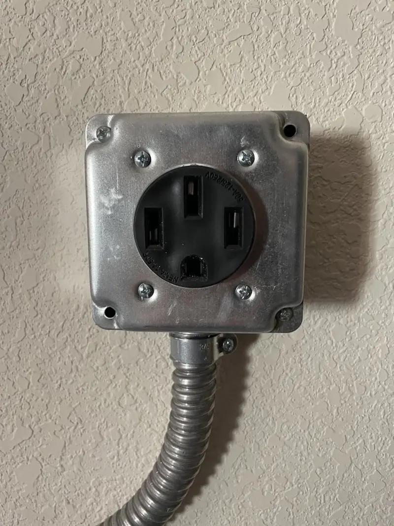 NEMA 14-50 outlet installed for Smart Home Electrical in Wilmore